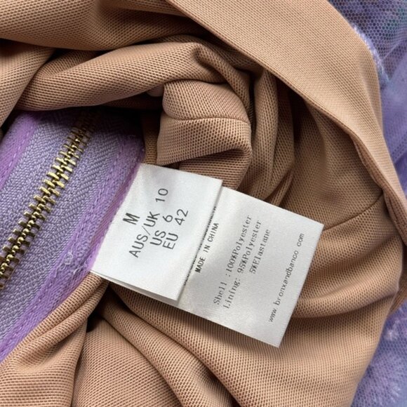 🆕 BRONX & BANCO 🧿 NWOT Eva Embroidered High-Low Midi Dress, Purple Sz M US 6 - Picture 16 of 16